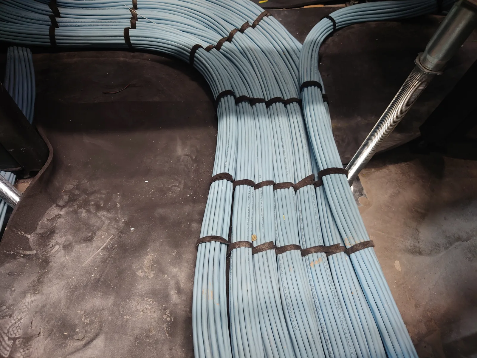 Data-cable routes inspected and reorganised