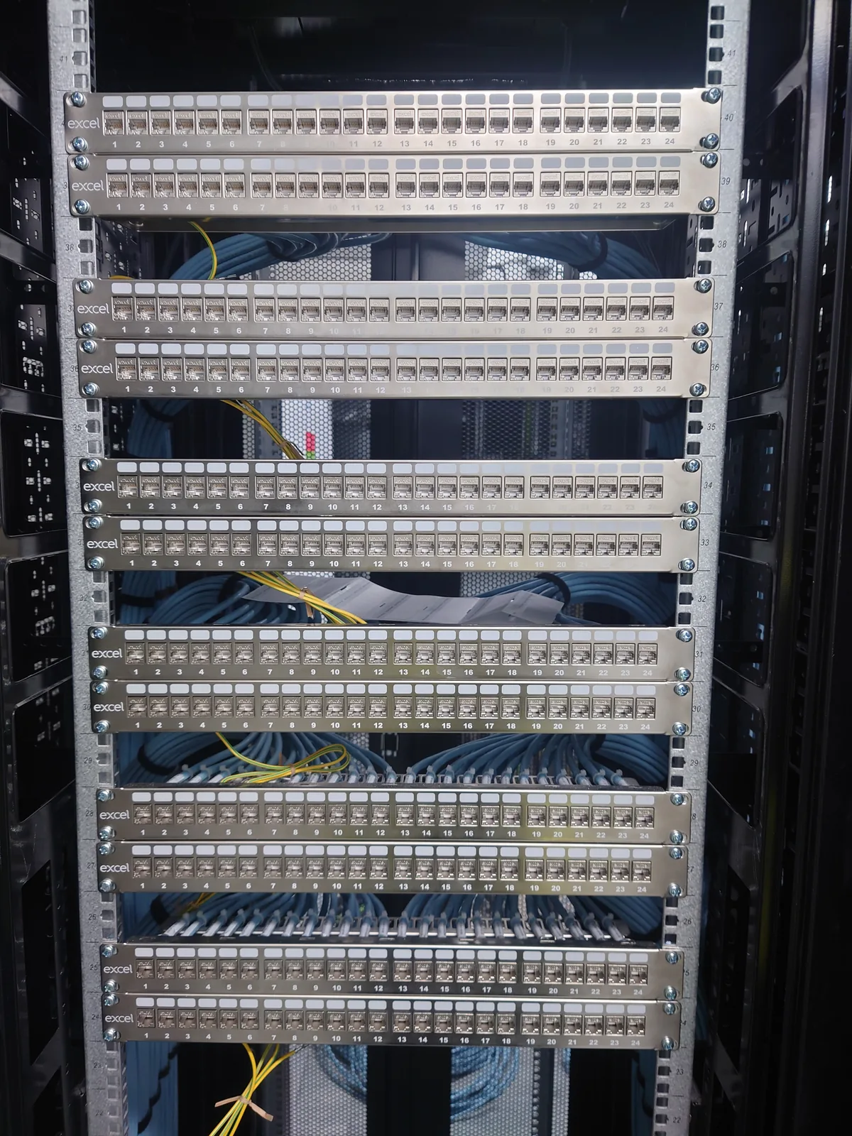 Patch panels prepared for operational handover
